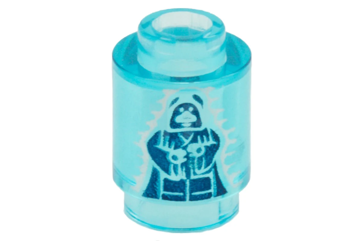 LEGO&reg; 4631695 - 3062pb037 - Stein 1 x 1 Rund mit Imperator Palpatine / Darth Sidious-Muster, offener Noppe