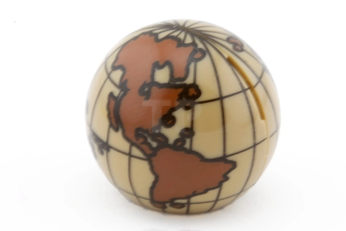 LEGO&reg; 6018830 - 61287pb001 - Cylinder Hemisphere 2 x 2 with Cutout with the Americas and South Pacific Globe Pattern