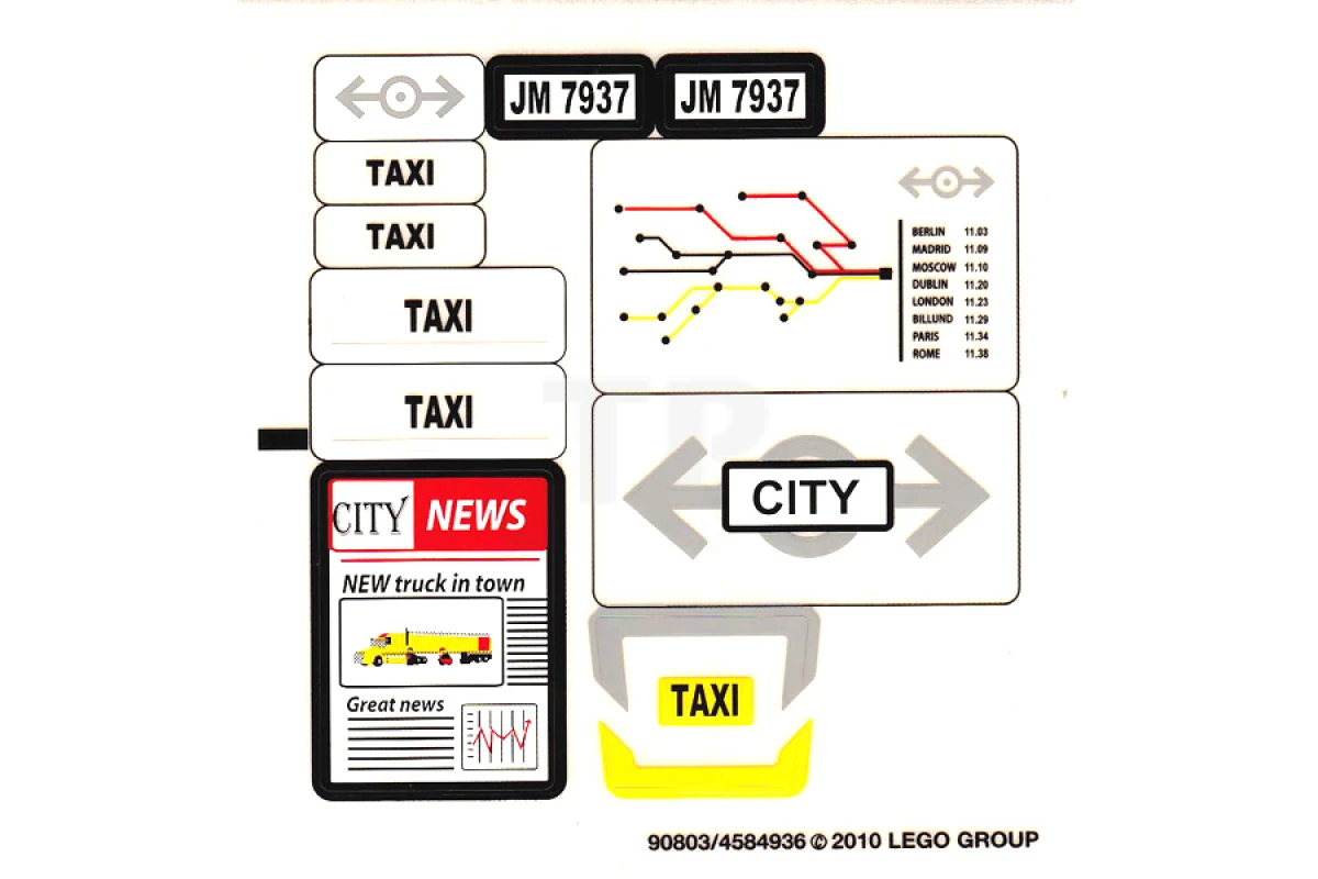 LEGO&reg; 4584936 - Sticker for Set 7937