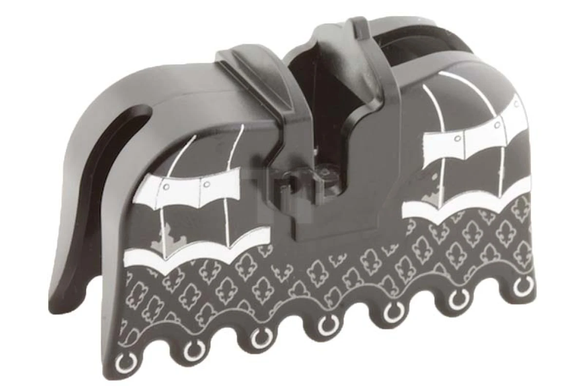 LEGO&reg; 6031996 - 2490pb11 - Barda de cheval, bord à volants avec armure d'argent et motif de fleur de lys