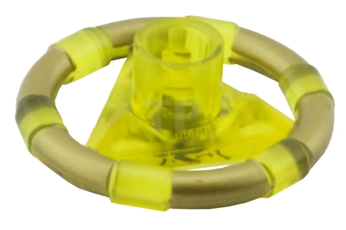 LEGO&reg; 4570662 - 87748pb02 - Ring with Center Triangle with Gold Bands and Turtle Pattern (Atlantis Treasure Key)