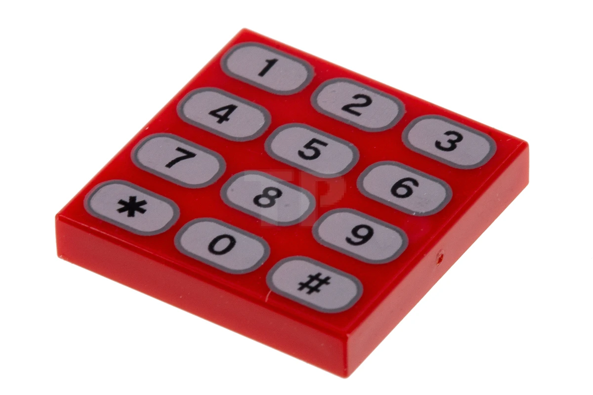 LEGO&reg; 6163476 - 3068pb1030 - Baldosa 2 x 2 con patrón de teclado telefónico