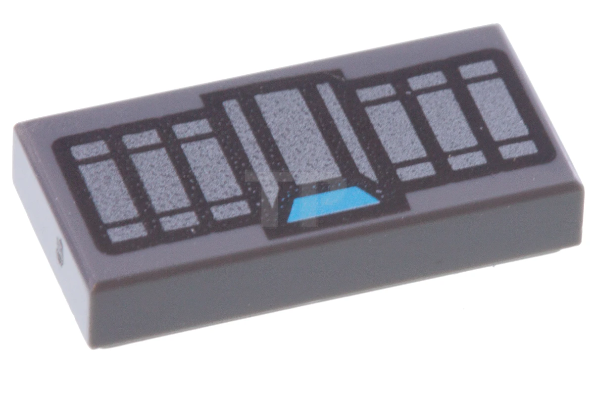 LEGO&reg; 6188469 - 3069pb0558 - Piastrelle 1 x 2 con motivo a rettangoli trapezoidali