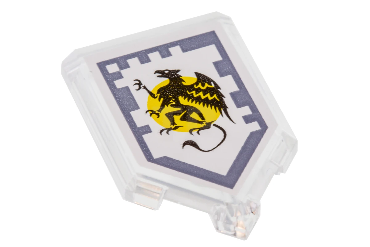 LEGO&reg;  - 22385pb134 - Tegel 2 x 3 Pentagonaal met Nexo Power Shield Patroon