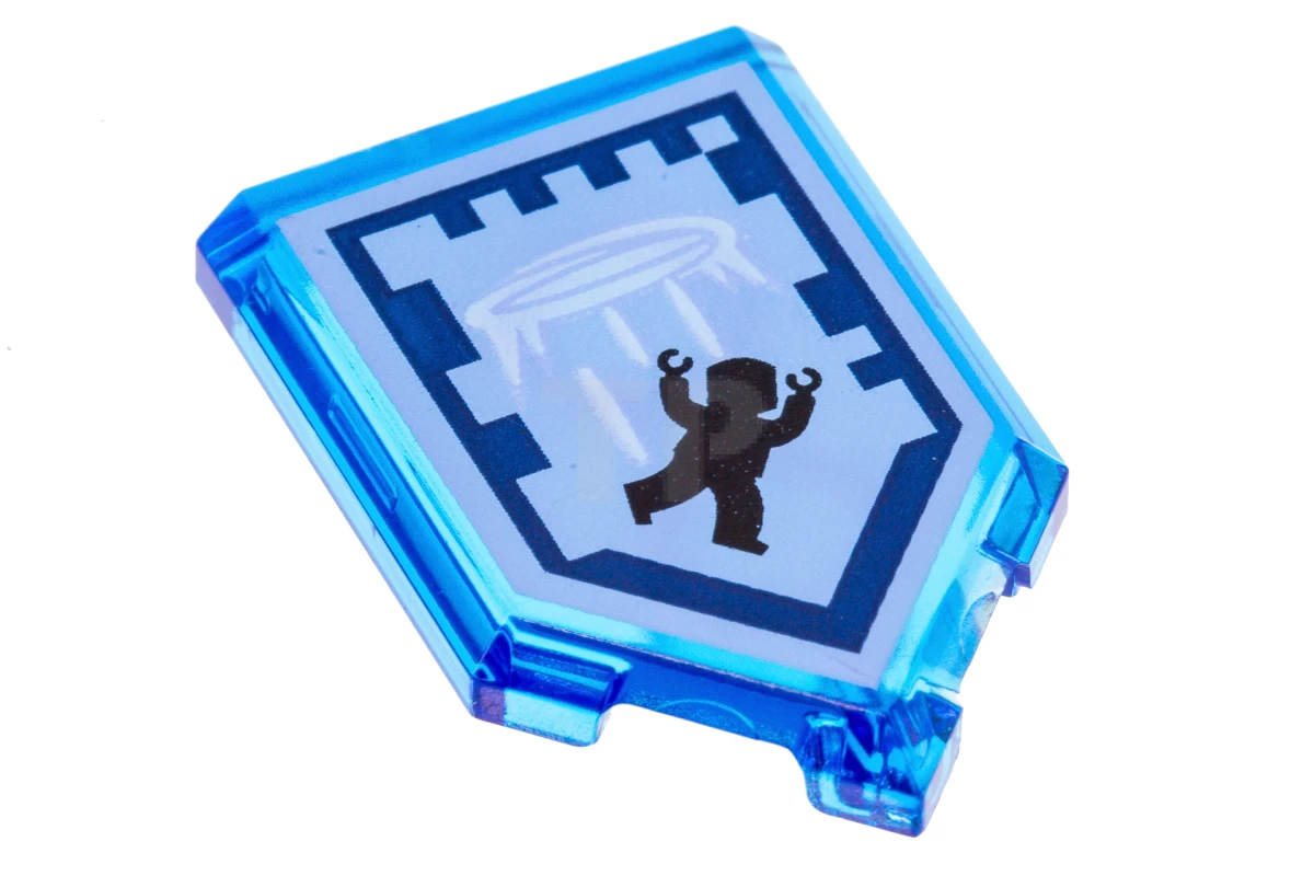 LEGO&reg;  - 22385pb124 - Tegel 2 x 3 Pentagonaal met Nexo Power Shield Patroon