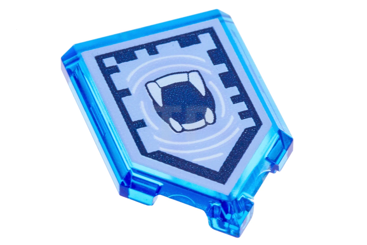 LEGO&reg;  - 22385pb121 - Fliese 2 x 3 Fünfeckig mit Nexo Power Shield Muster - Brüllende Rechtschaffenheit