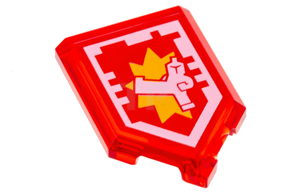 LEGO&reg;  - 22385pb140 - Carreau 2 x 3 pentagonal avec motif de bouclier de puissance Nexo.