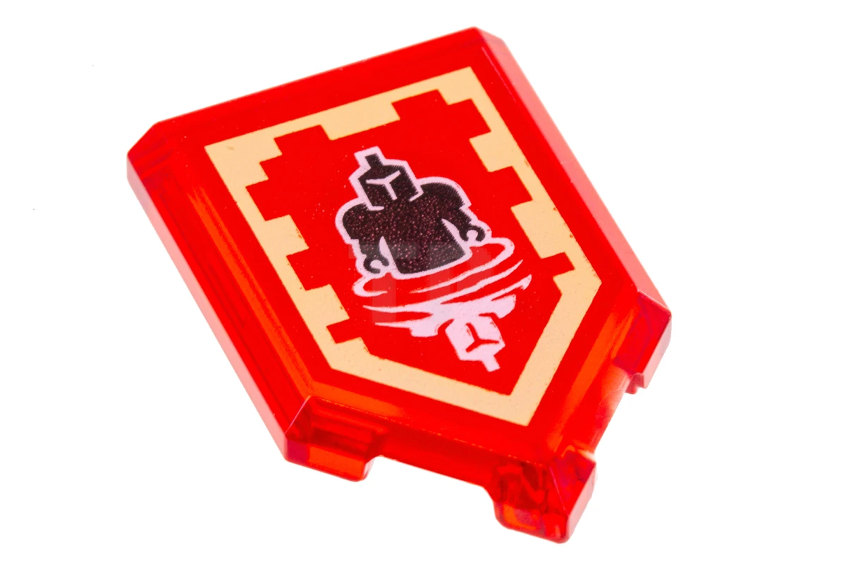 LEGO&reg;  - 22385pb144 - Tile 2 x 3 Pentagonal with Nexo Power Shield Pattern