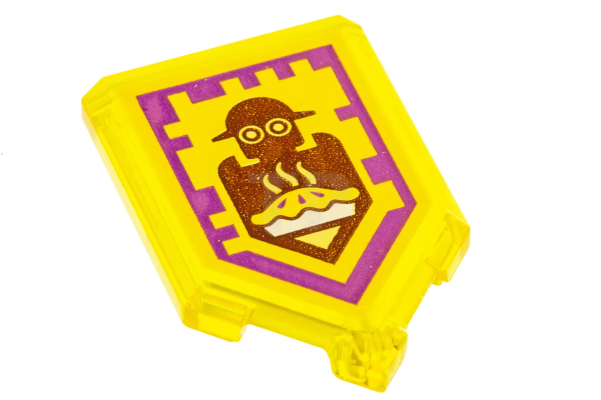 LEGO&reg;  - 22385pb148 - Tegel 2 x 3 Pentagonaal met Nexo Power Shield Patroon