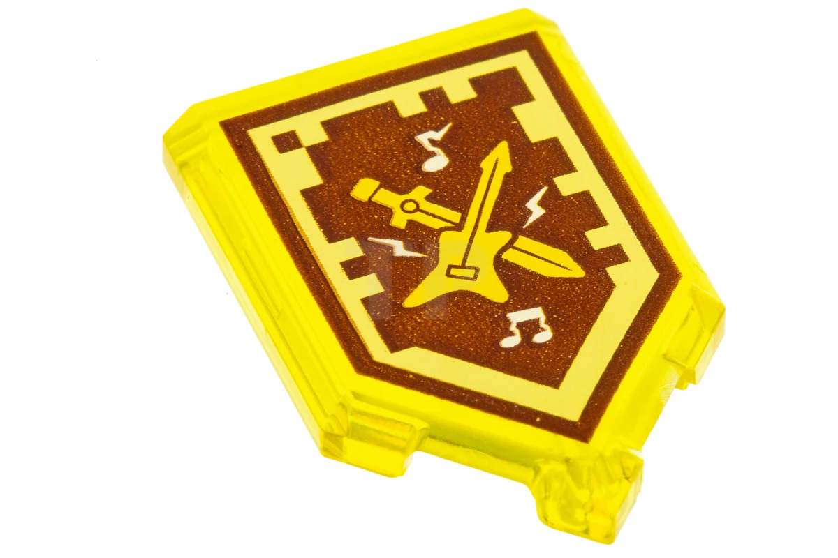 LEGO&reg;  - 22385pb147 - Tegel 2 x 3 Pentagonaal met Nexo Power Shield Patroon