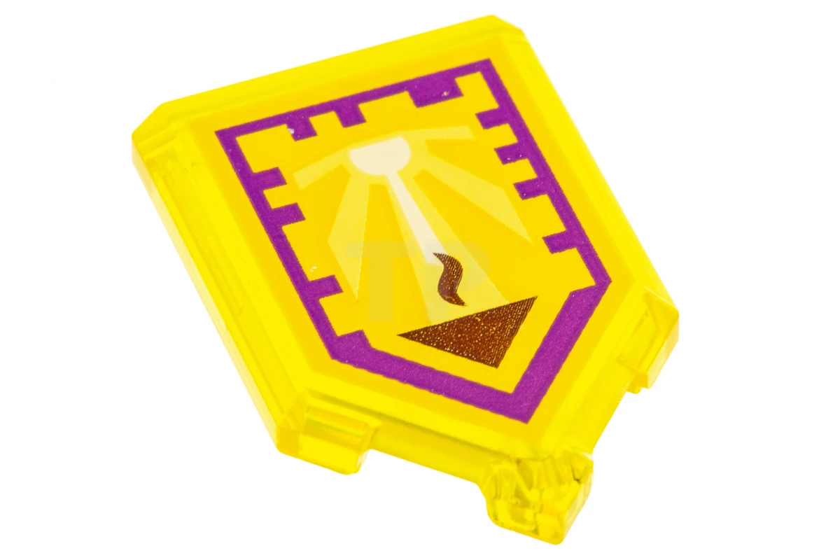 LEGO&reg;  - 22385pb149 - Tile 2 x 3 Pentagonal with Nexo Power Shield Pattern