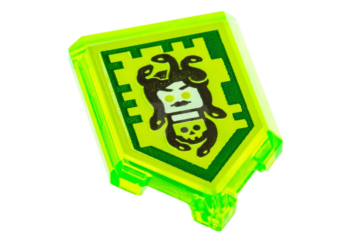 LEGO&reg;  - 22385pb128 - Tegel 2 x 3 Pentagonaal met Nexo Power Shield Patroon