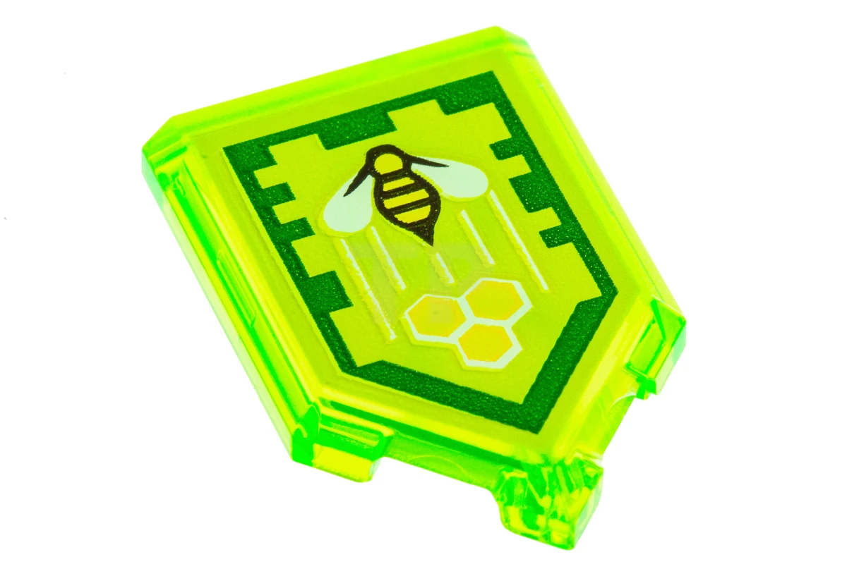 LEGO&reg;  - 22385pb131 - Tegel 2 x 3 Pentagonaal met Nexo Power Shield Patroon