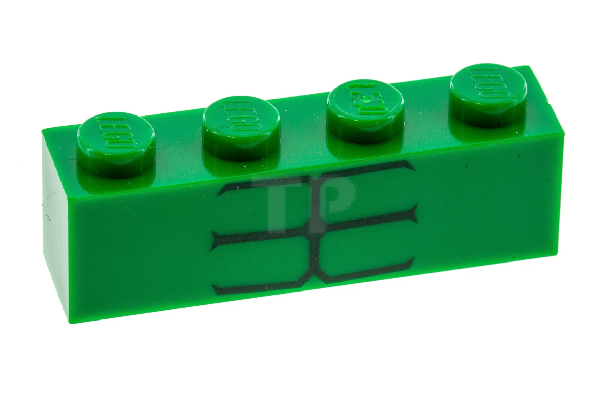 LEGO&reg; 6188695 - 3010pb205 - Brick 1 x 4 with 6 Black Stripes Pattern