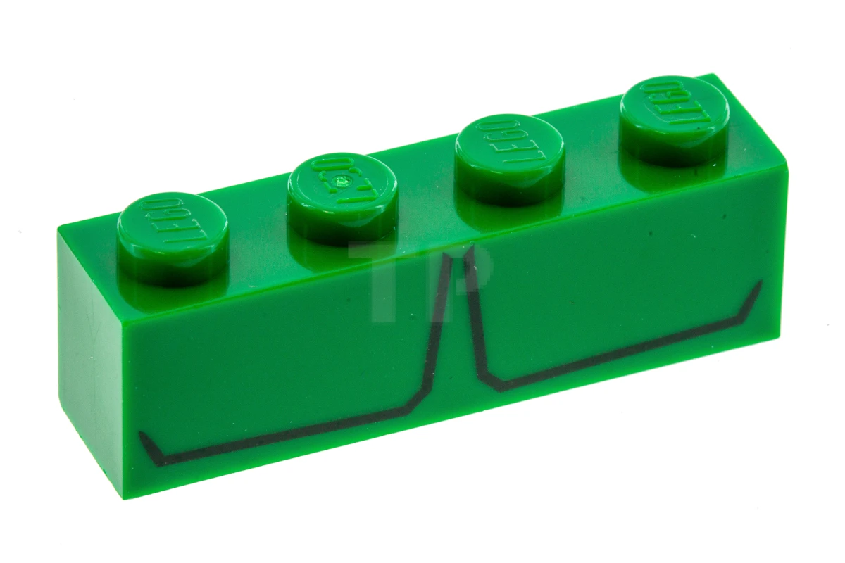 LEGO&reg; 6188692 - 3010pb204 - Ladrillo 1 x 4 con dibujo de dos rayas negras