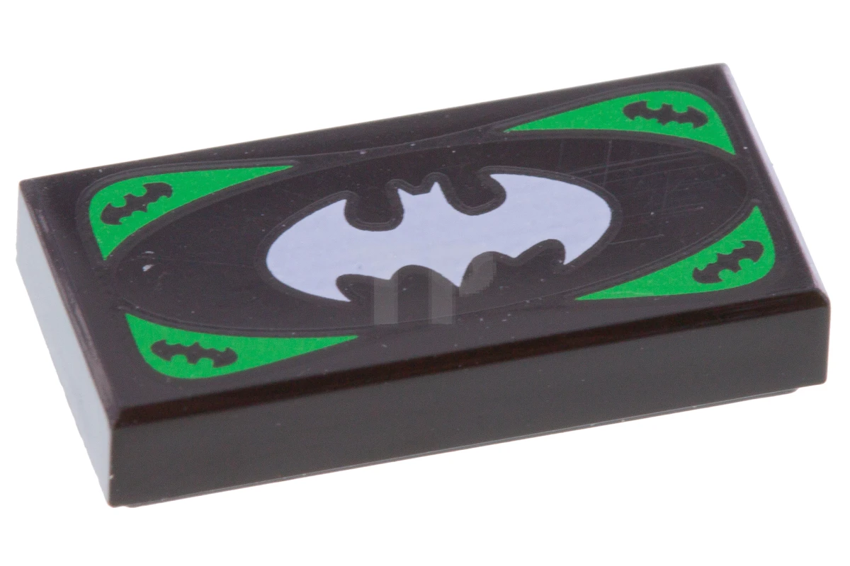 LEGO&reg; 6212153 - 3069pb0634 - Piastrelle 1 x 2 con modello di buono Bat-Merch