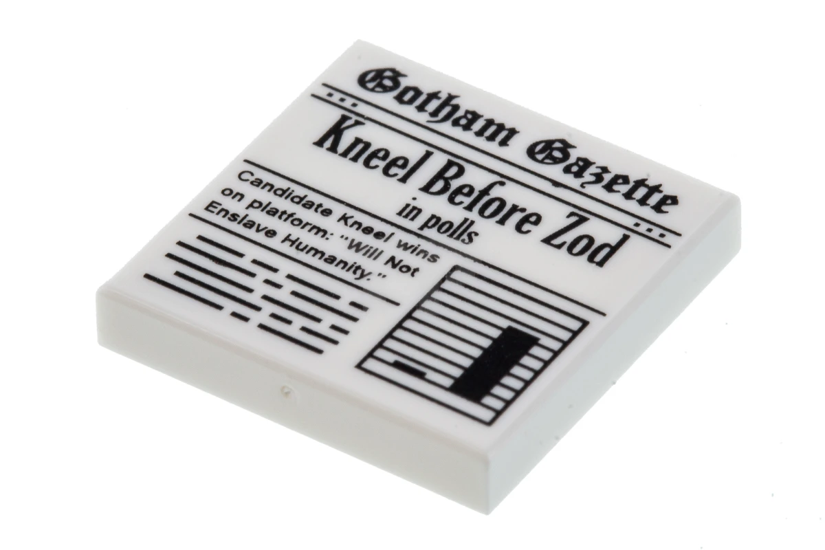 LEGO&reg; 6213655 - 3068pb1138 - Tile 2 x 2 with Newspaper Pattern ('Gotham Gazette)