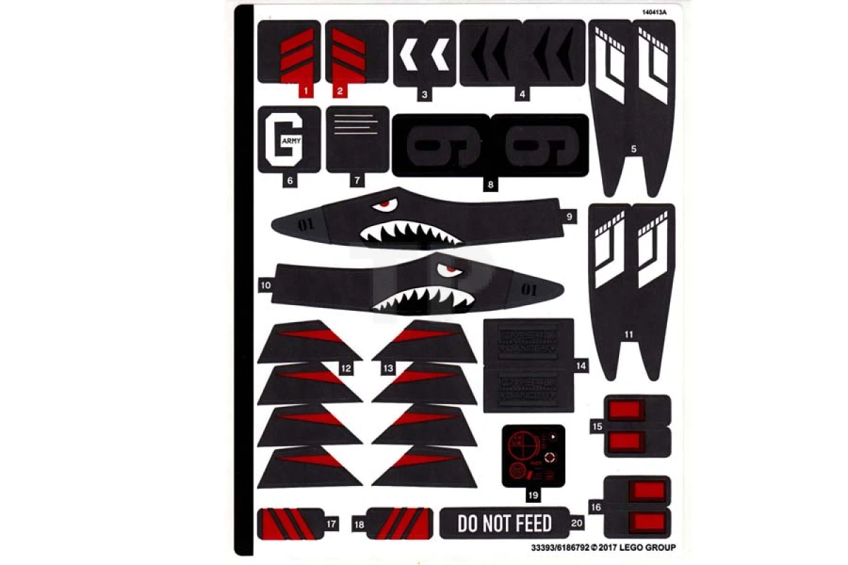 LEGO&reg; 6186792 - Sticker for Set 70613