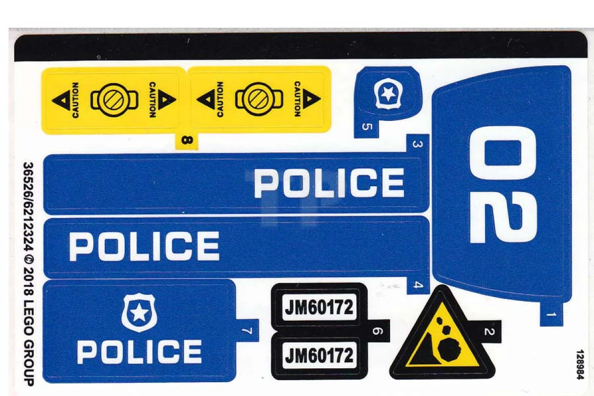 LEGO&reg; 6212324 - Autocollant pour l'ensemble 60172