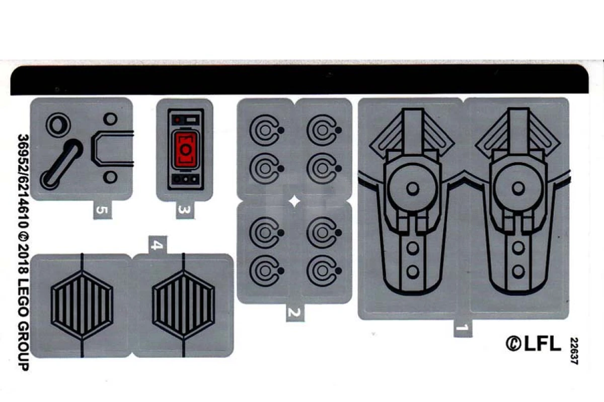 LEGO&reg; 6214610 - Sticker for Set 75201