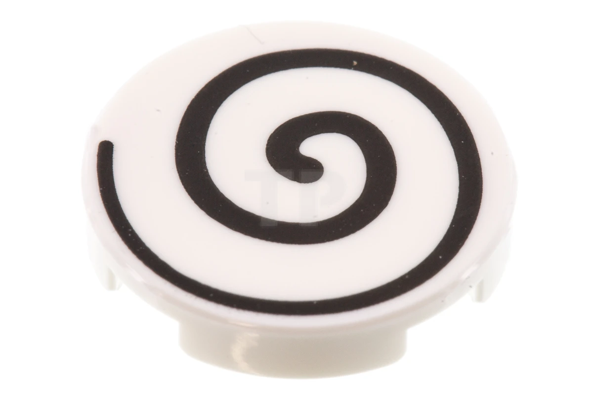 LEGO&reg; 6215018 - 14769pb209 - Baldosa 2 x 2 Redonda con fondo en O y dibujo en espiral