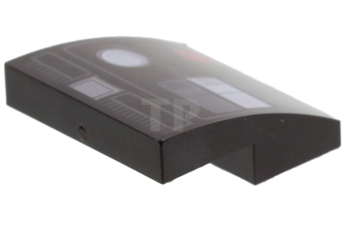 LEGO&reg; 6195344 - 15068pb129 - Pente 2 x 2 x 2/3 courbée avec motif de carrés.