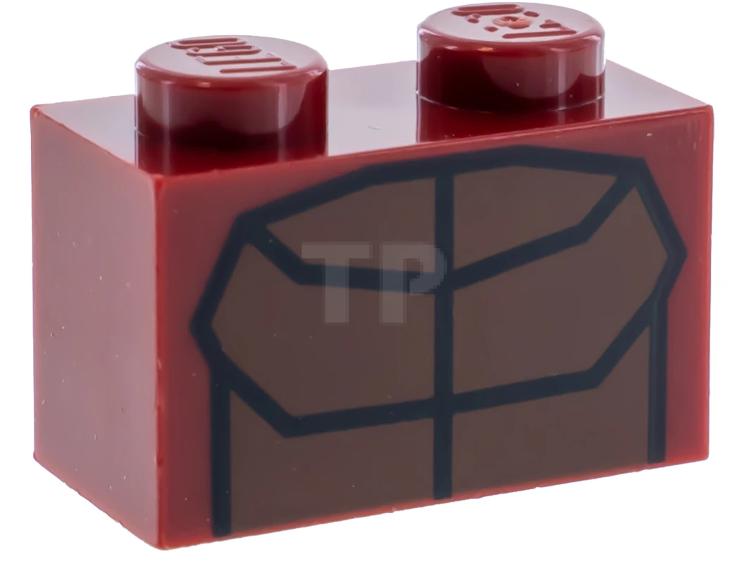 LEGO&reg; 6213538 - 3004pb160 - Brick 1 x 2 with Armore Pattern 