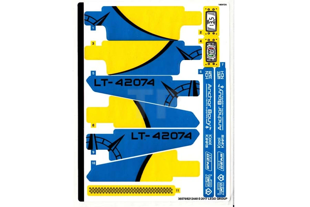 LEGO&reg; 6212440 - Autocollant pour l'ensemble 42074