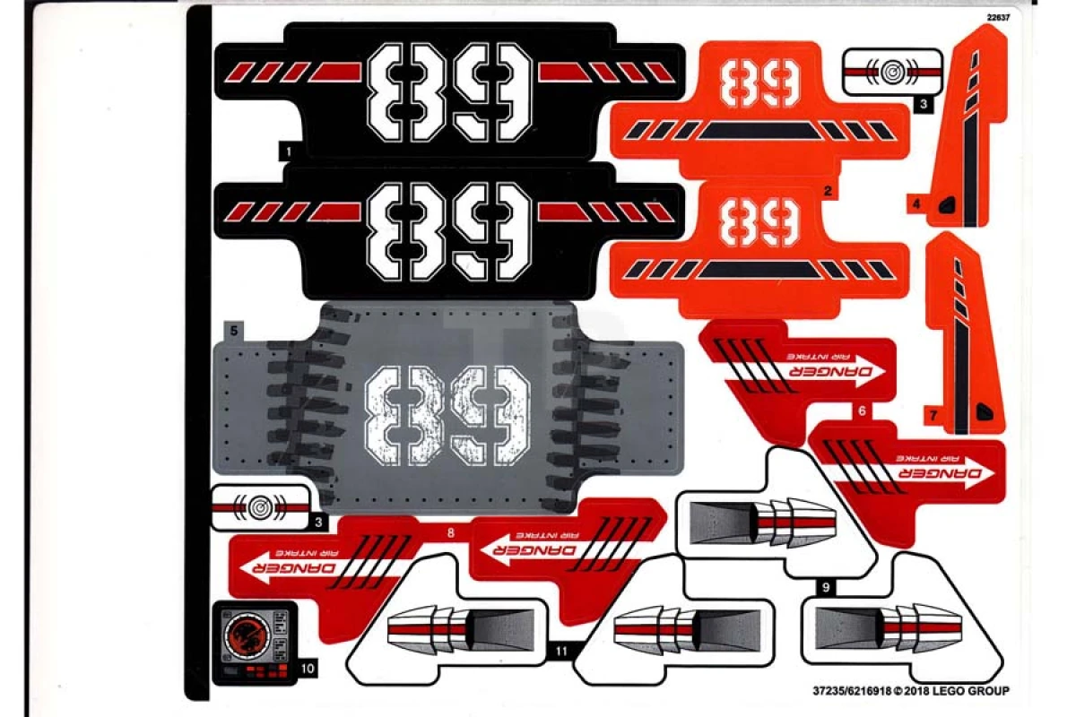 LEGO&reg; 6216918 - Sticker voor set 42076