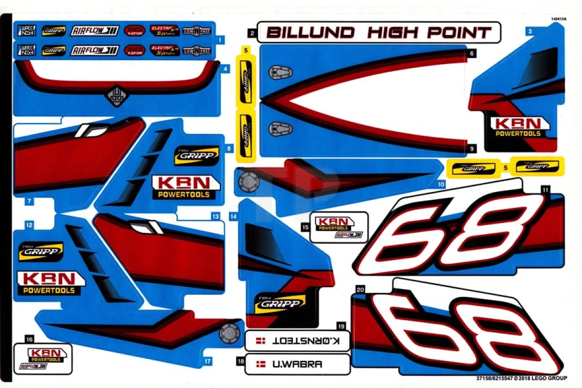 LEGO&reg; 6215547 - Sticker for Set 42077