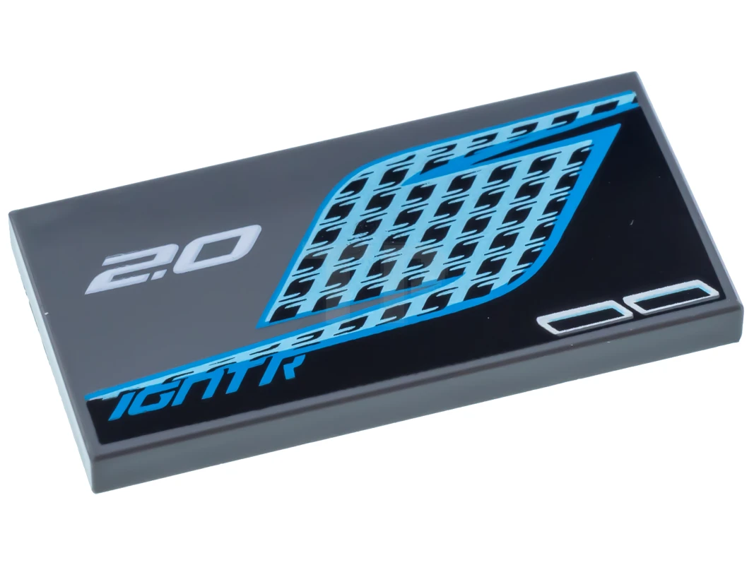 LEGO&reg; 87079pb0451L - 6191923 - Tile 2 x 4 with '2.0', 'IGNTR' and Exhaust Pipes Pattern- Left