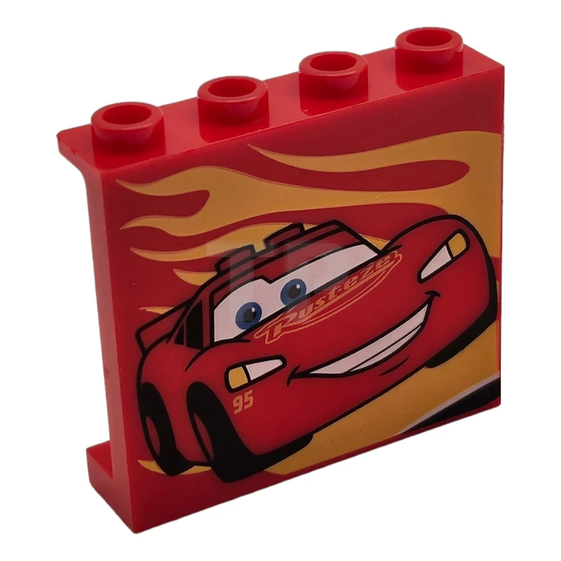LEGO&reg; 6192000 - 60581pb090R - Panel 1 x 4 x 3 with Side Supports and Lightning McQueen Pattern (Right)