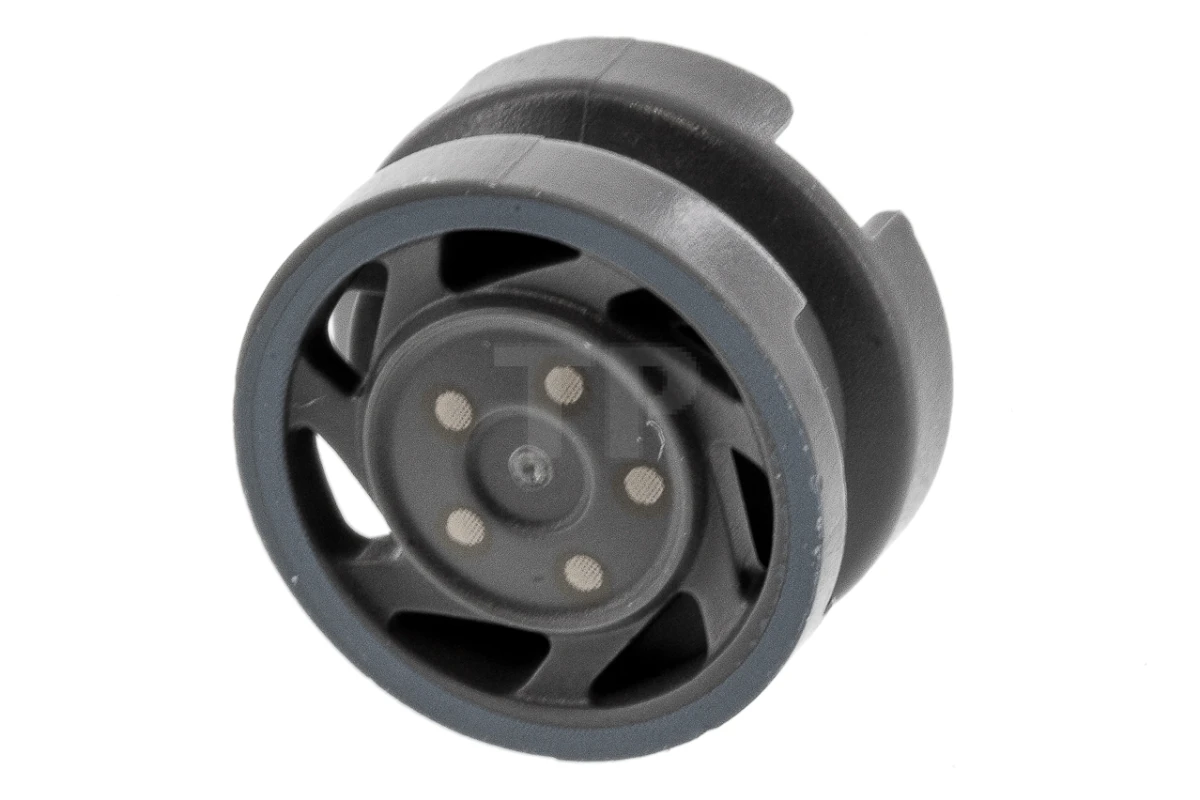 LEGO&reg; 6194076 - 30838pb01 - Cerchio 11 mm D. x 6 mm con 7 raggi inclinati con bordo del cerchio blu e bulloni gialli