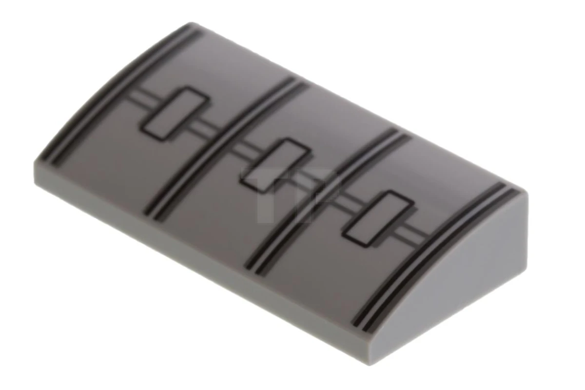 LEGO&reg; 6195323 - 88930pb083 - Slope Curved 2 x 4 x 2/3 with Hatches Pattern