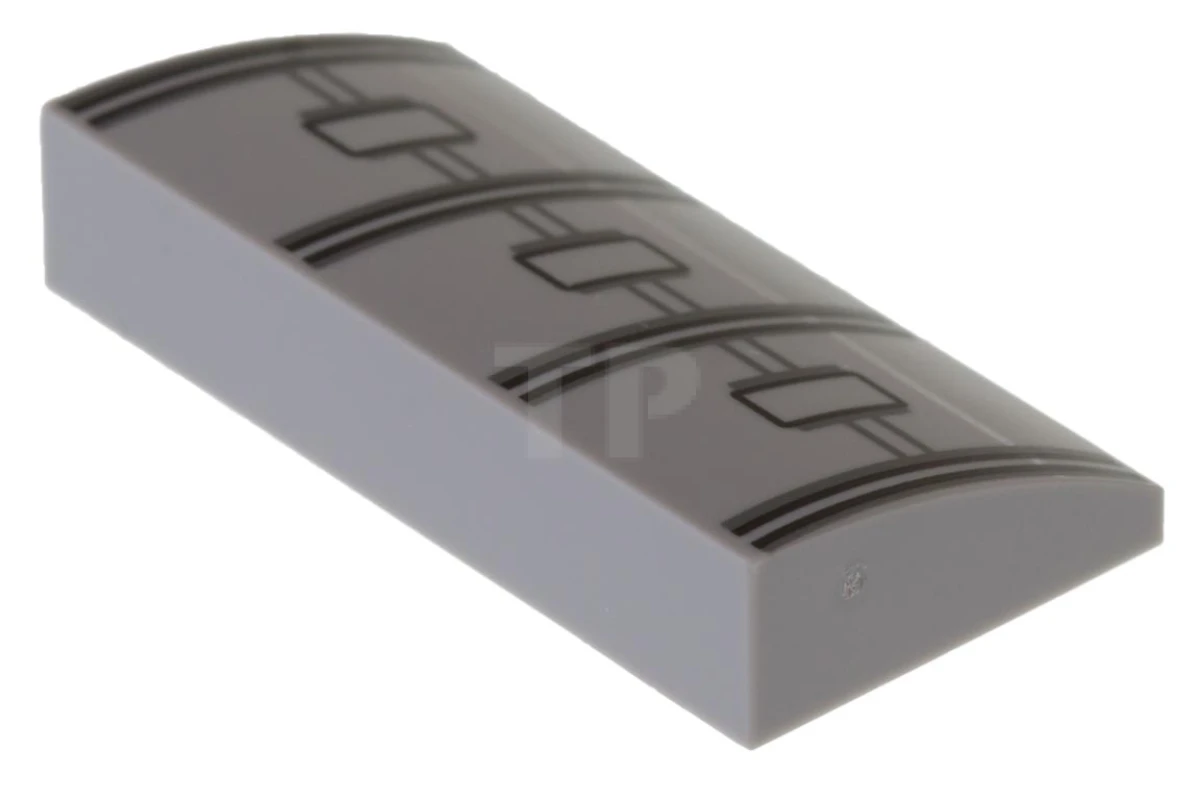 LEGO&reg; 6195323 - 88930pb083 - Slope Curved 2 x 4 x 2/3 with Hatches Pattern