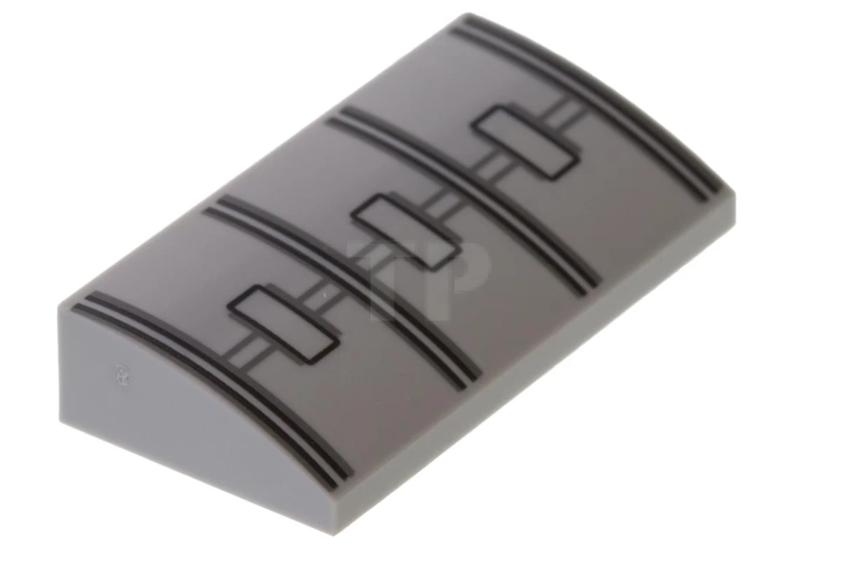 LEGO&reg; 6195323 - 88930pb083 - Slope Curved 2 x 4 x 2/3 with Hatches Pattern