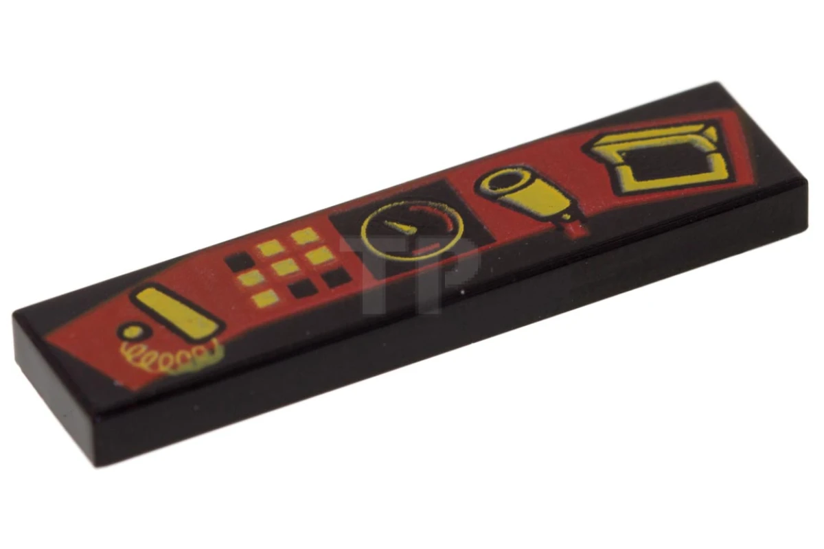 LEGO&reg; 82514 - 2431px1 - Tegel 1 x 4 met bedieningspaneelpatroon