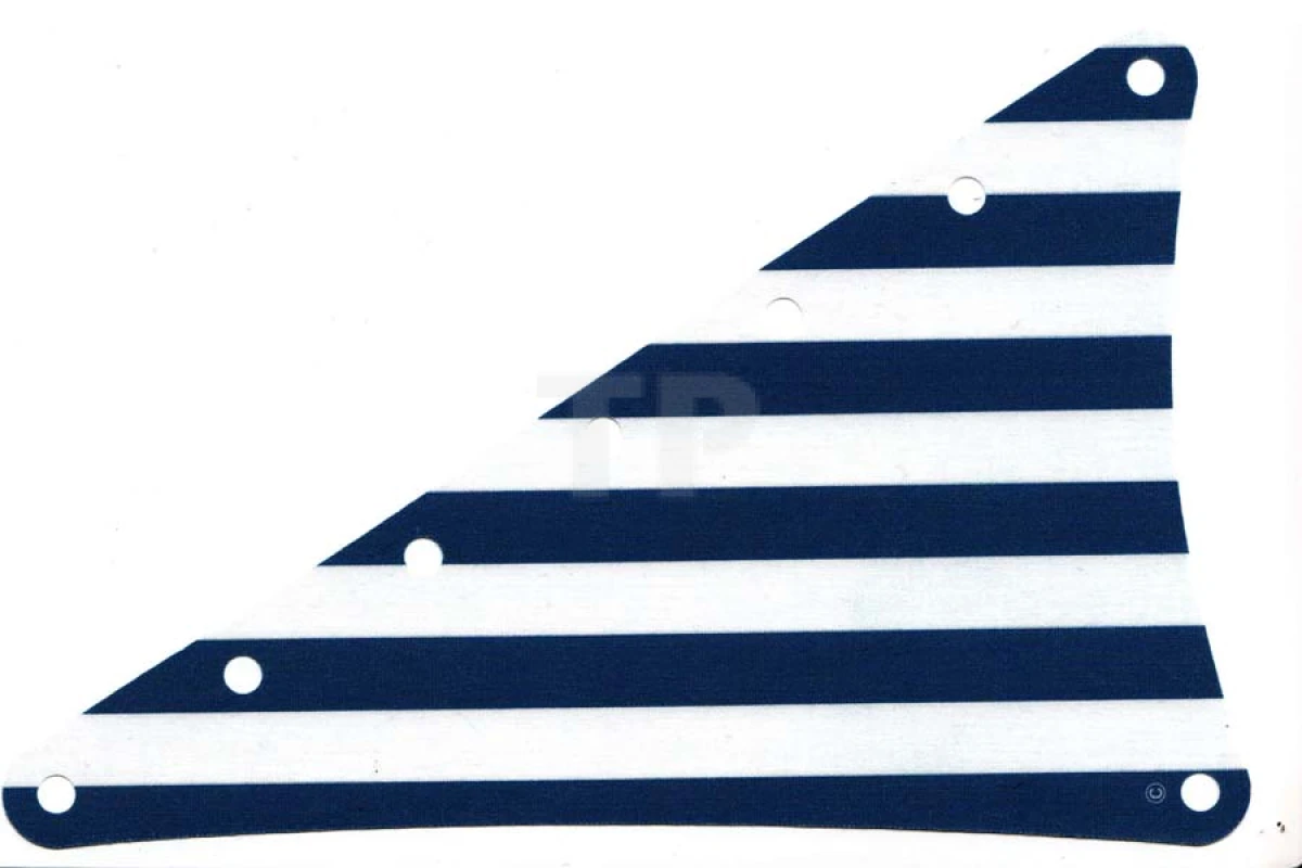 LEGO&reg;  - sailbb03 - Cloth Sail Triangular 14 x 22 with Blue Thin Stripes Pattern