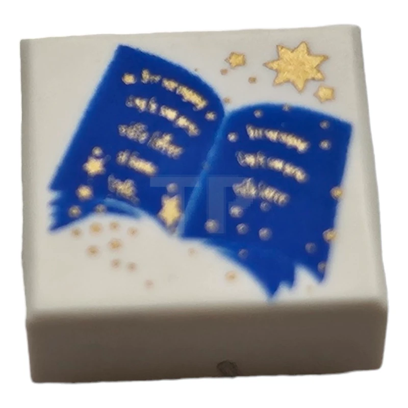 LEGO&reg; 4129910 - 3070px8 - Baldosa 1 x 1 con dibujo de libro abierto