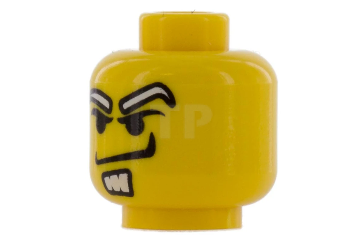 LEGO&reg; 3626bpb0046 -  - Head Minifig with Angry Smirk Pattern