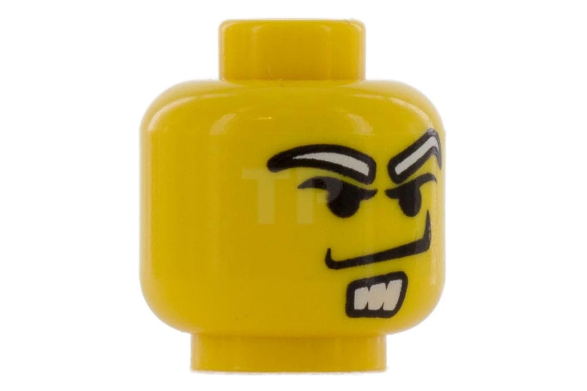 LEGO&reg; 3626bpb0046 -  - Head Minifig with Angry Smirk Pattern