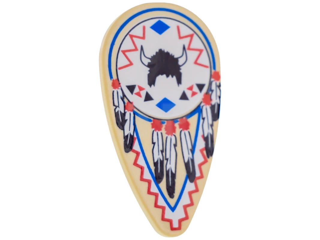 LEGO&reg; 4161086 - 2586pw1 - Bouclier ovoïde avec plumes et motif de casque