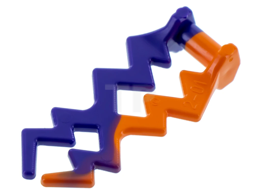 LEGO&reg; 4653343 - 59233pb03 - Wave Angular (Electric Zigzag, Castle Magic Spark) with Marbled Dark Purple Pattern