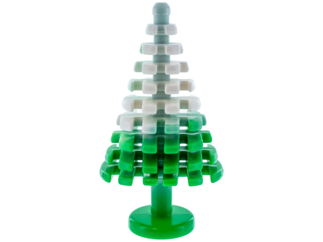 LEGO&reg; 4255025 - 3471pb01 - Plant, Tree Pine Large 4 x 4 x 6 2/3 with White Marbled Snow Pattern
