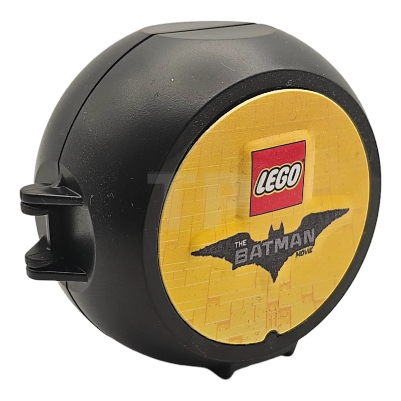 LEGO&reg;  - 29632c01pb01 - Container, Pod mit hellblaugrauer 6 x 6 runder Platte und 1 x 2 Platte, Vollständig aufgebaut mit The LEGO Batman Movie Muster (Aufkleber)