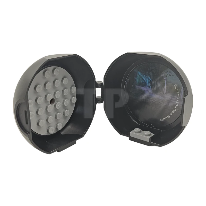 LEGO&reg;  - 29632c01pb01 - Container, Pod mit hellblaugrauer 6 x 6 runder Platte und 1 x 2 Platte, Vollständig aufgebaut mit The LEGO Batman Movie Muster (Aufkleber)