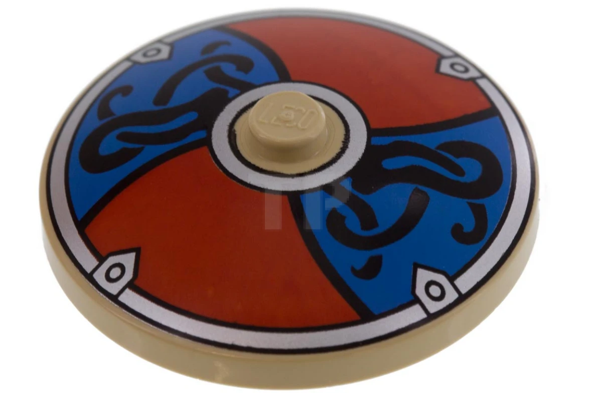 LEGO&reg; 4273891 - 3960pb016 - Dish 4 x 4 Inverted with Viking Shield Pattern