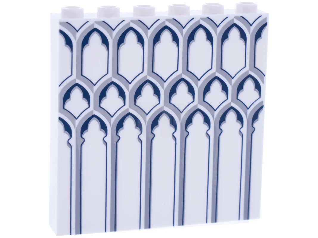 LEGO&reg; 6157997 - 59349pb117 - Panel 1 x 6 x 5 with Arches and Pillars Pattern