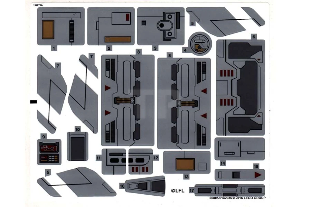LEGO&reg;  - Autocollant pour l'ensemble 75140 (version nord-américaine)