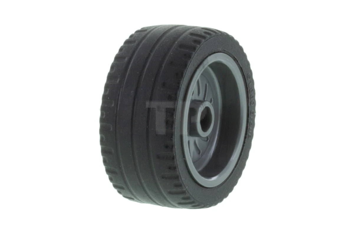 LEGO&reg;  - 18976c01 - Rueda 18mm D. x 12mm con Agujero para Eje y Espárrago con Neumático Negro 24 x 12 Bajo